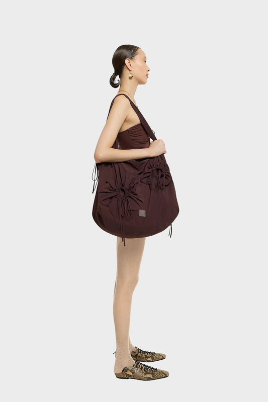 FLOWER BAG BURGUNDY