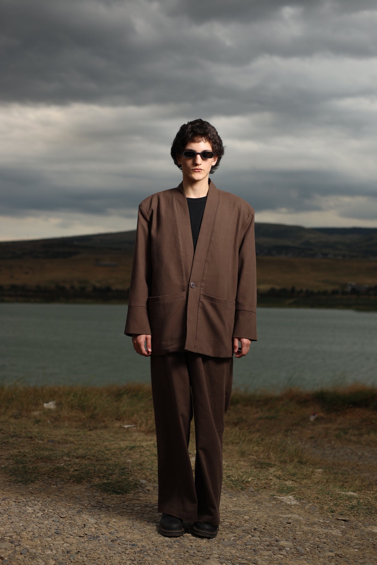 Kimono Relaxed Blazer Brown