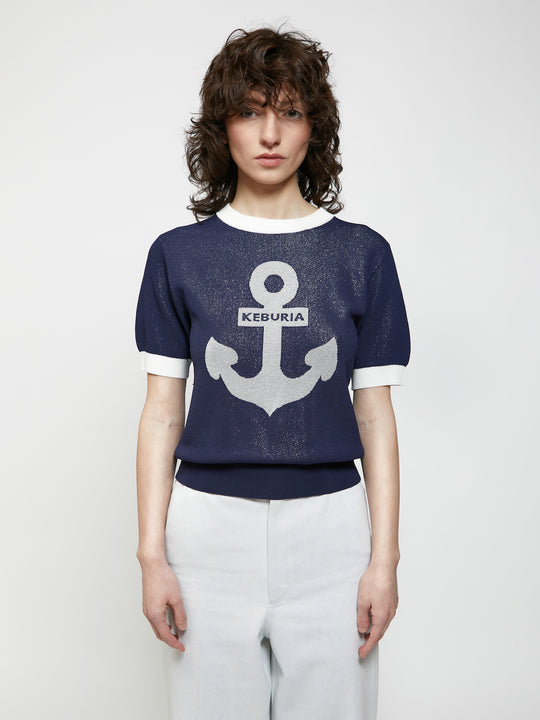 BLUE TOP WITH ANCHOR