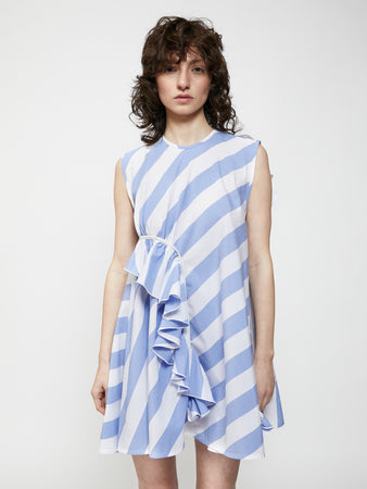 Striped peplum dress