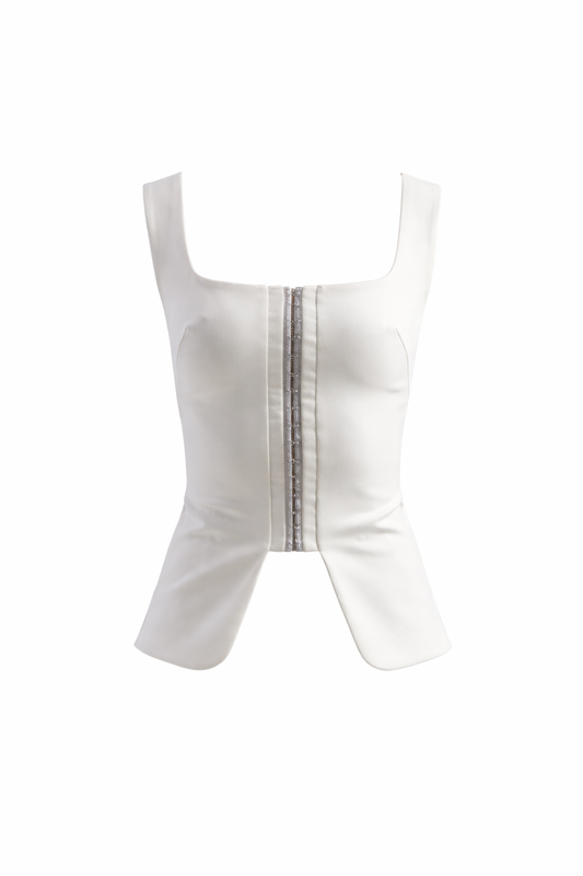 white top with hooks