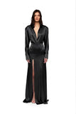 Collared Gown w Open Leg
