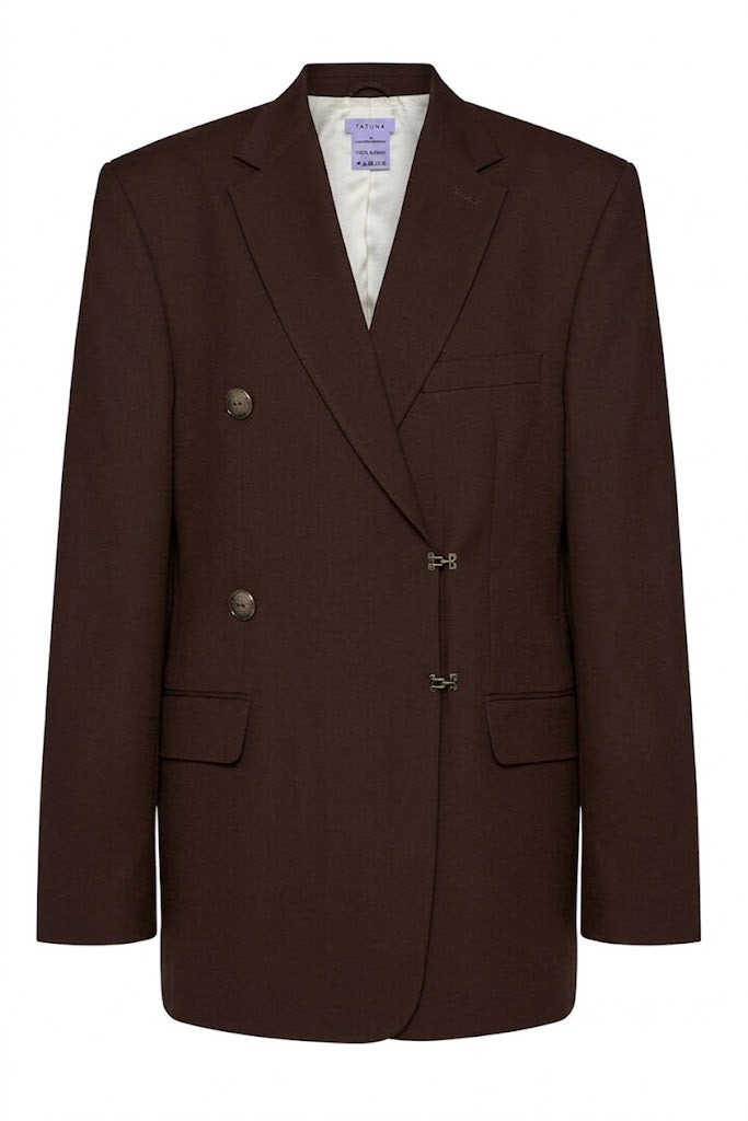 Oversize Blazer With Hooked Buttons
