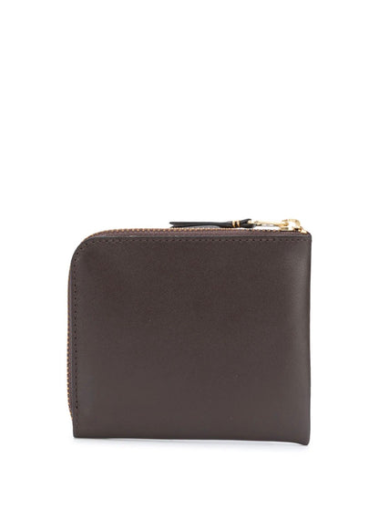 Wallet with Side Zip Brown