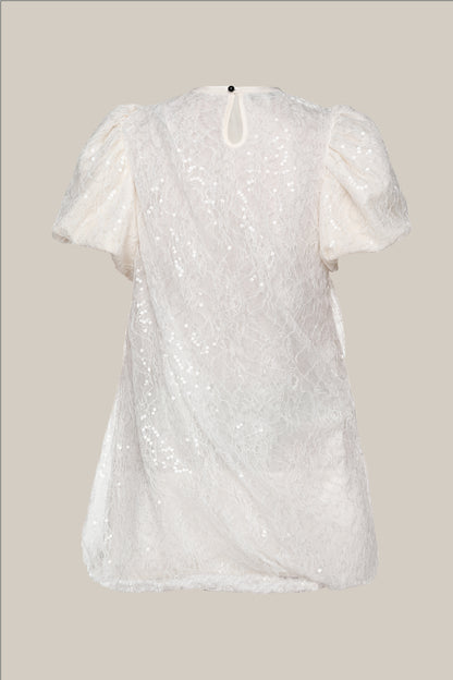 SEQUINED BUBBLE MINI DRESS
