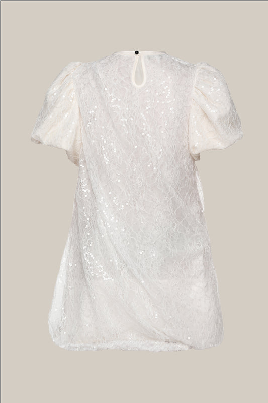 SEQUINED BUBBLE MINI DRESS