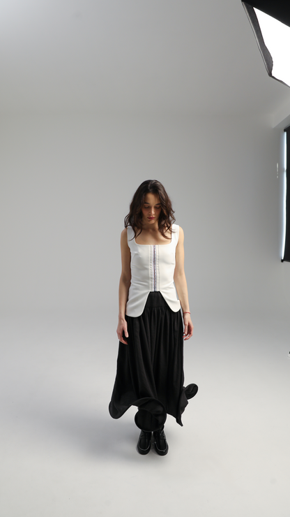 White Top With Hooks