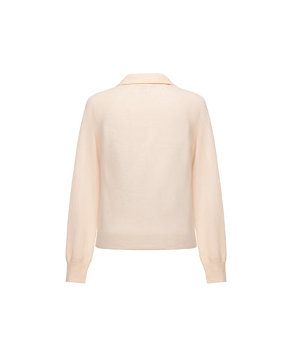 Cashmere knit polo