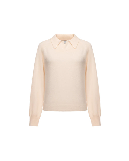 Cashmere knit polo