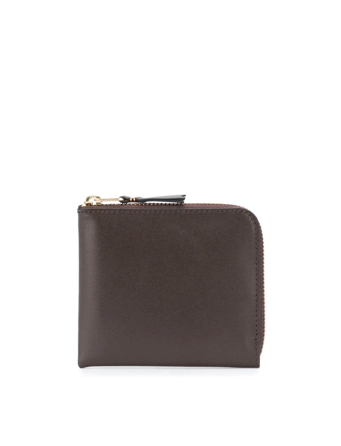 Wallet with Side Zip Brown