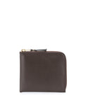 Wallet with Side Zip Brown