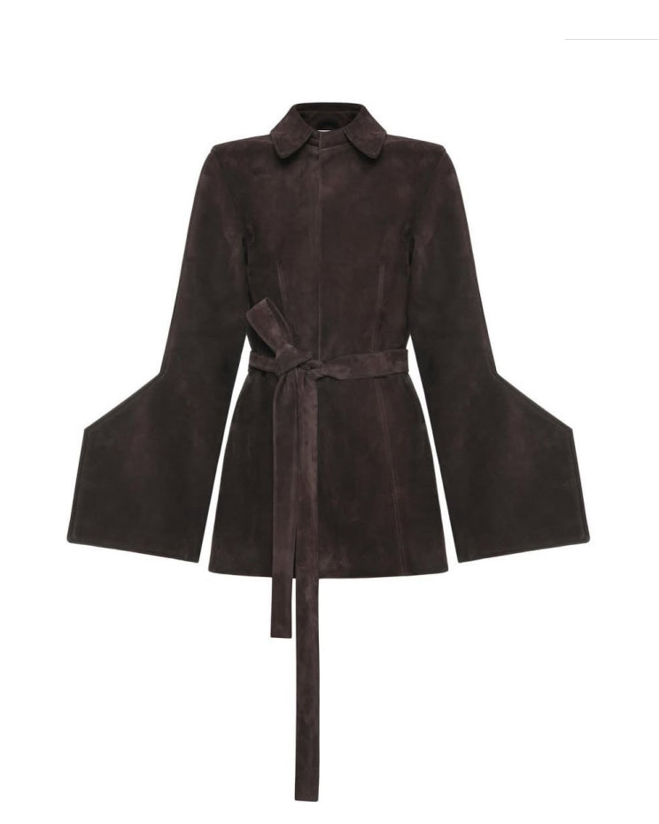 Belted Suede Jacket