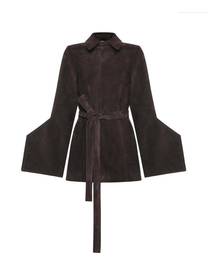 Belted Suede Jacket