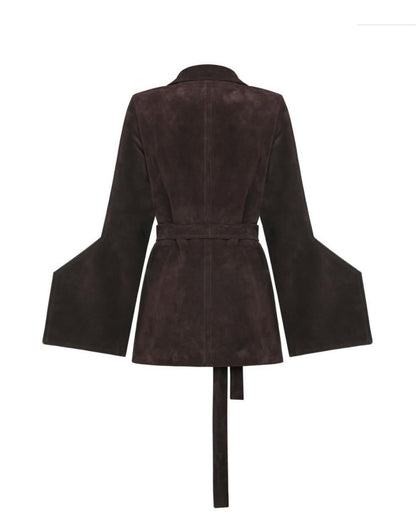 Belted Suede Jacket