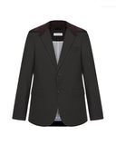 Jacket with suede collar