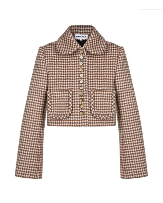 Wool "Houdstooth" Jacket