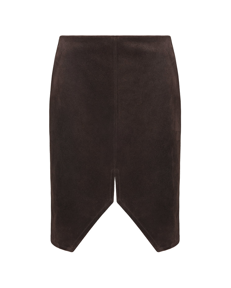 Suede Skirt With Slits