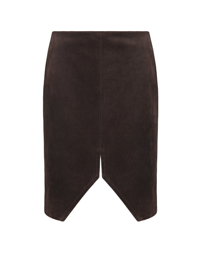 Suede Skirt With Slits