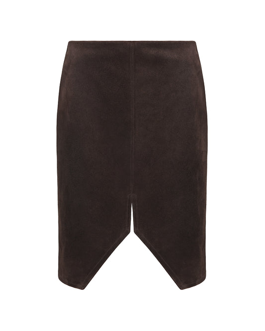 Suede Skirt With Slits