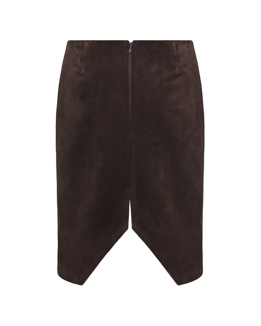 Suede Skirt With Slits