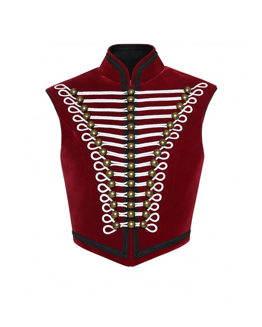 Embellished Velvet Vest