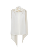 Sleeveless Blouse With A Draped Collar
