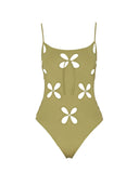 Chilla Petal One-piece w Metallic Rings Fern
