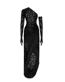 Asymmetric Glove Dress