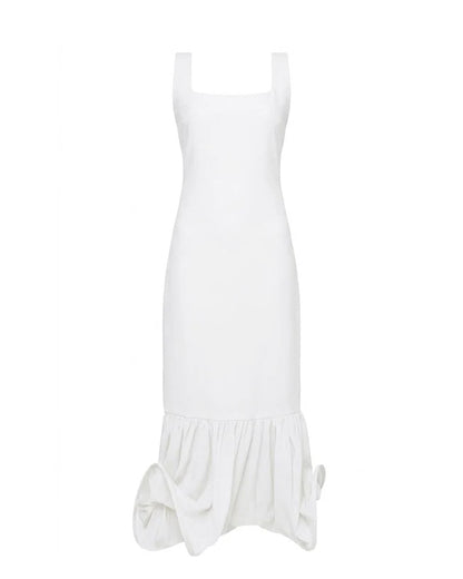 Circle-Pantsed Dress White
