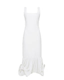 Circle-Pantsed Dress White