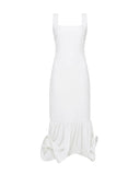 Circle-Pantsed Dress White