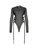Black Ttransparent Bodysuit