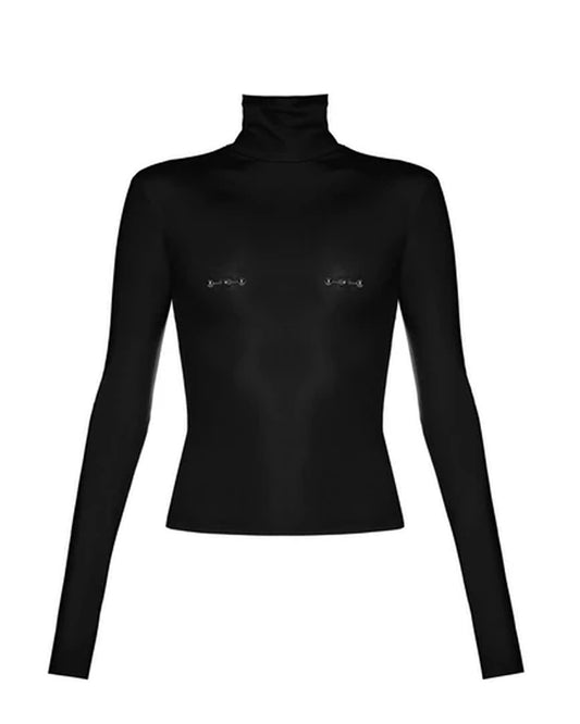 Pierced Turtleneck