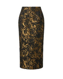 Rose Motif Jacquard Skirt