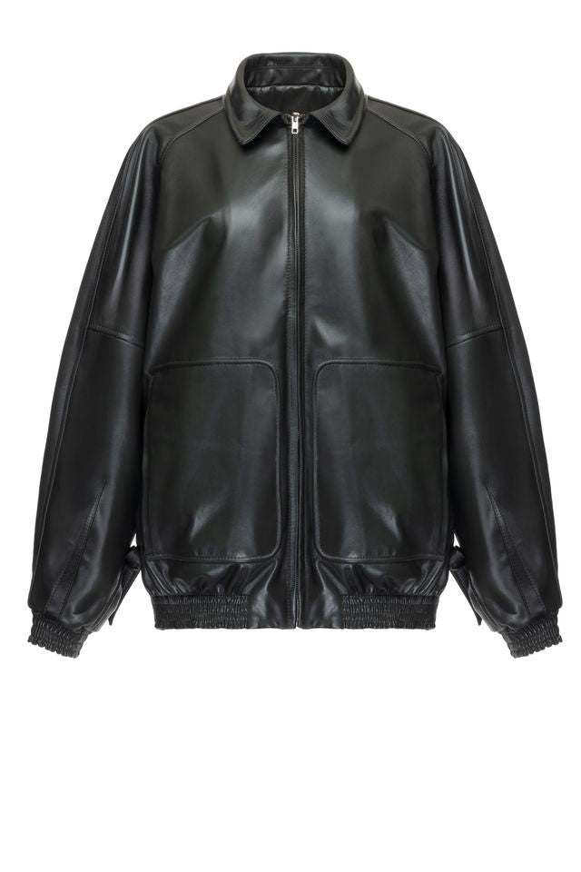 Green leather jacket