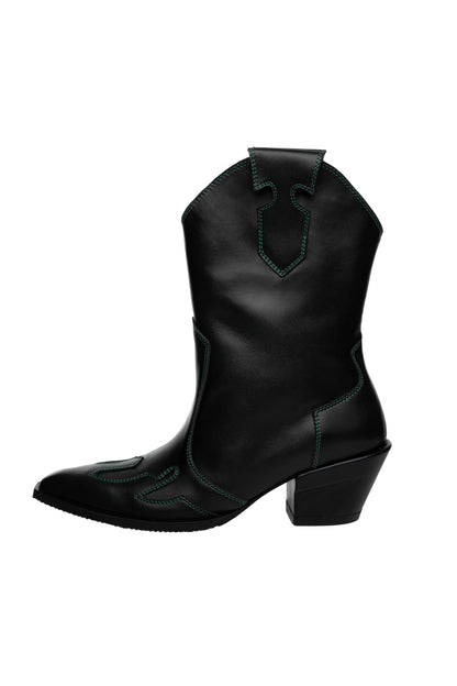Cowboy boots with green details