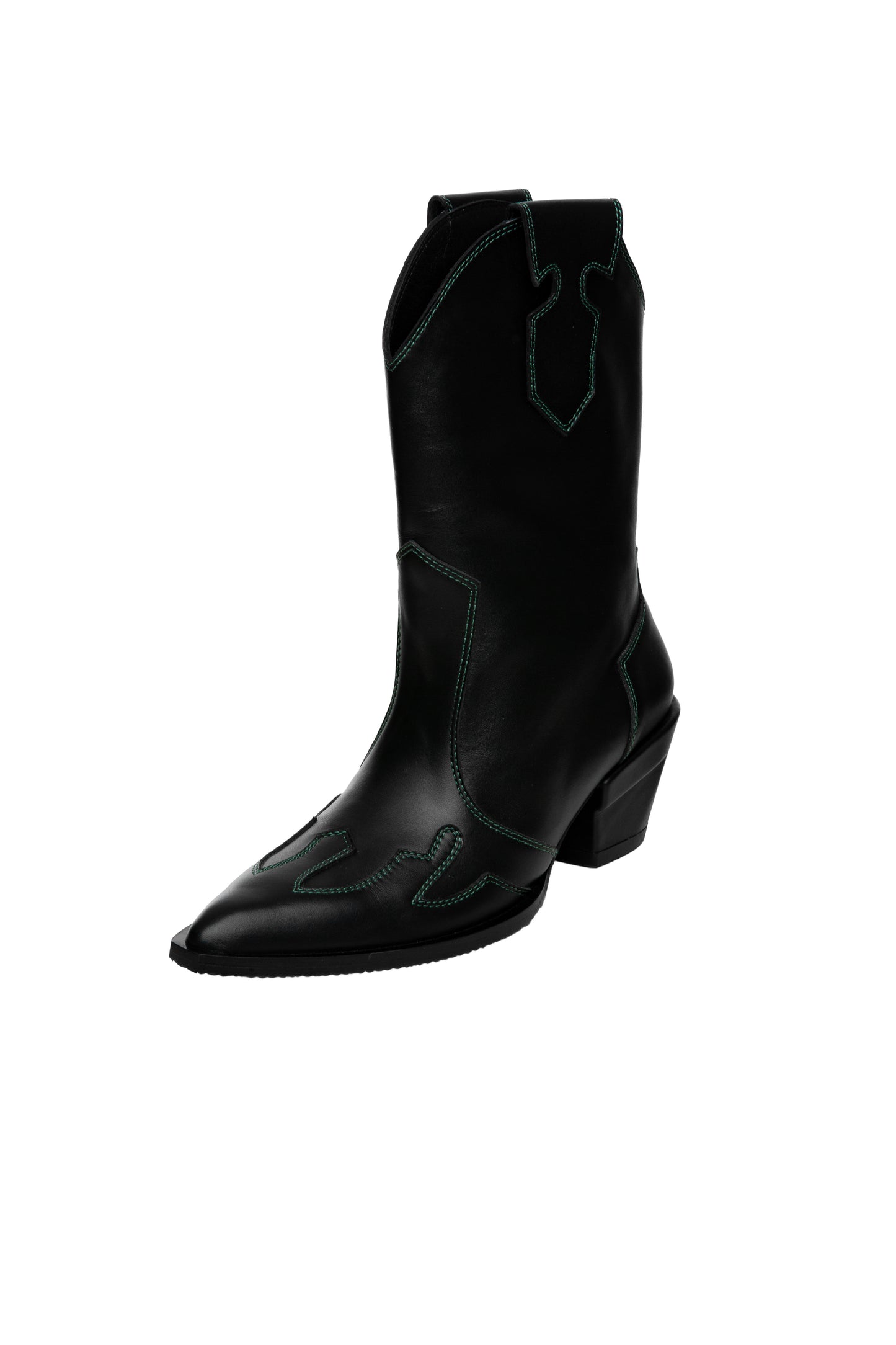 Cowboy boots with green details