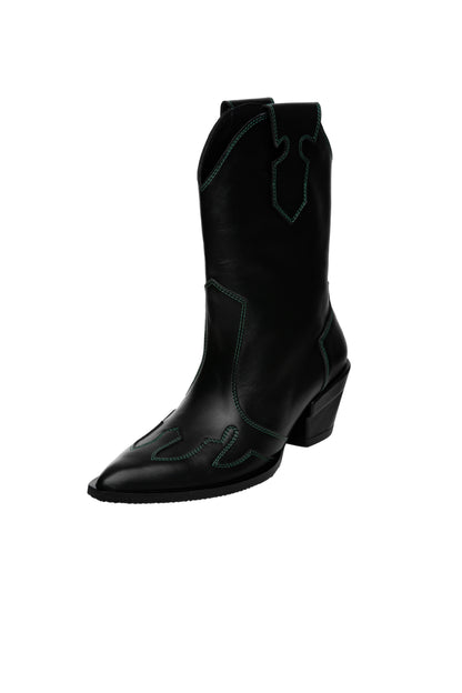 Cowboy boots with green details