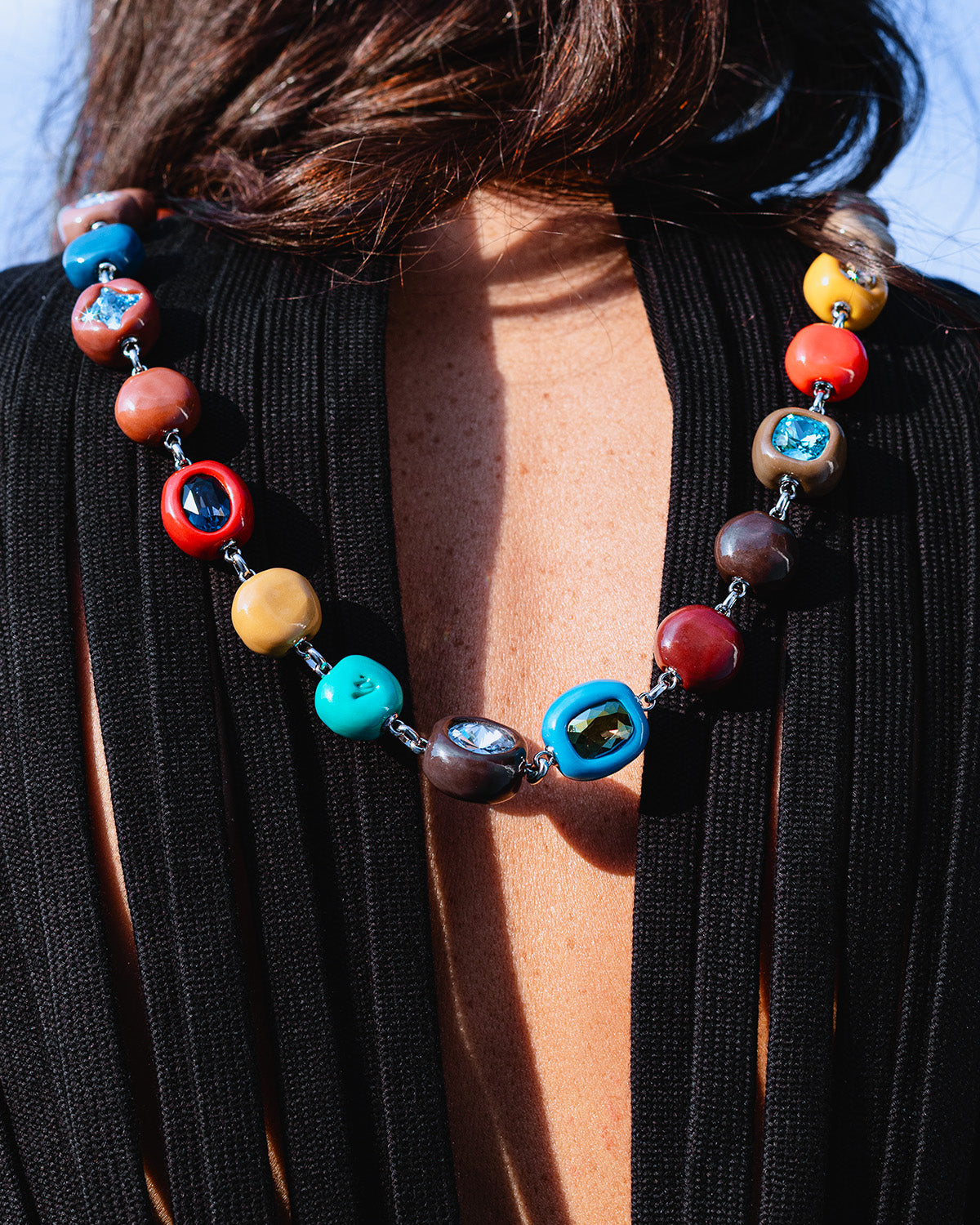 Lili Archive Long Necklace in Multi Colour