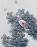 Pink Majesty Ring with Green Gem