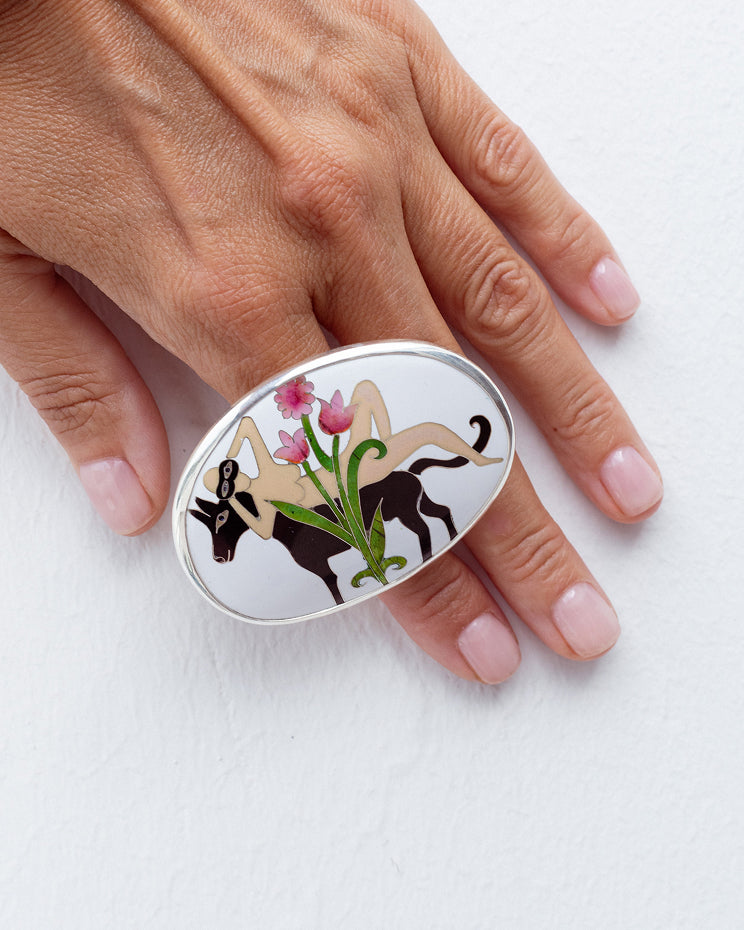 Woman on a Horse Ring