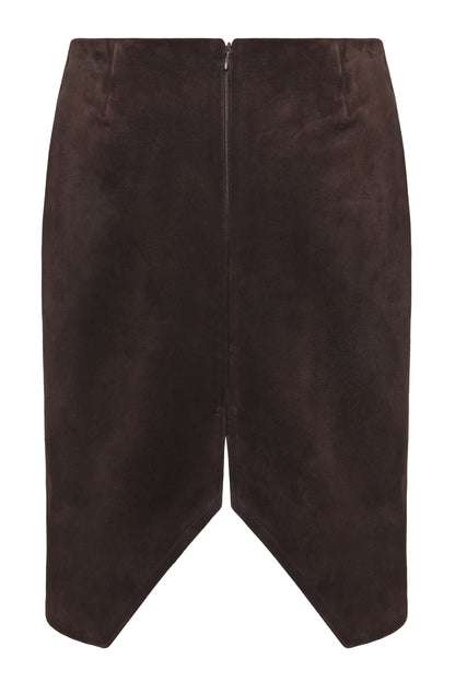 Suede Skirt With Slits