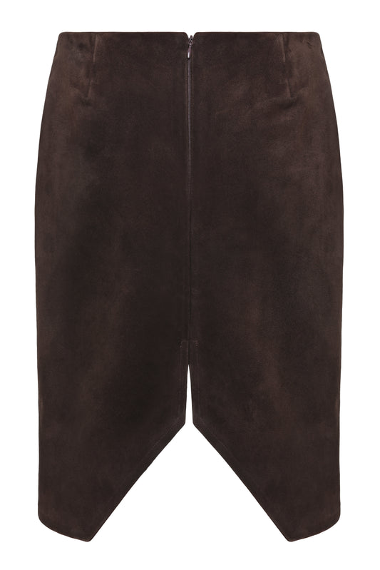 Suede Skirt With Slits