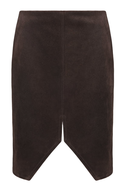 Suede Skirt With Slits