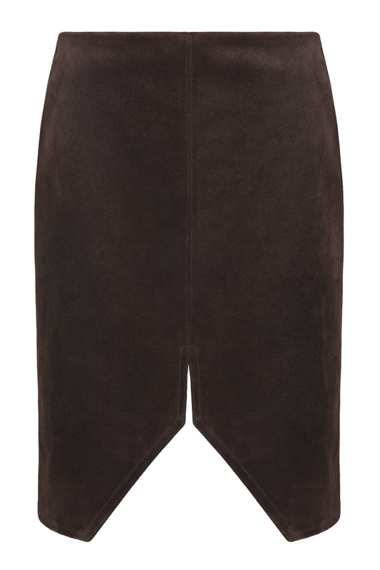 Suede Skirt With Slits