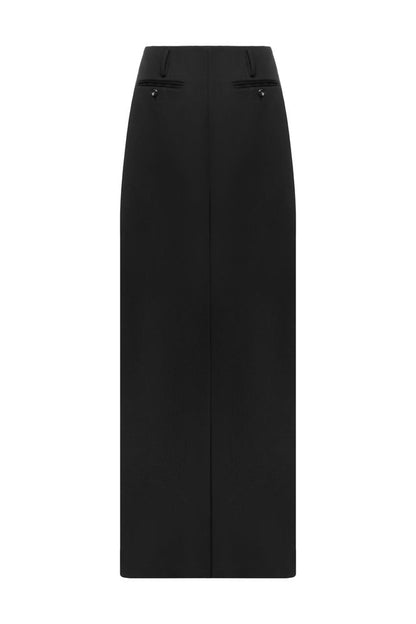 Black wool skirt