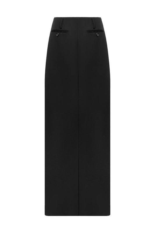 Black wool skirt