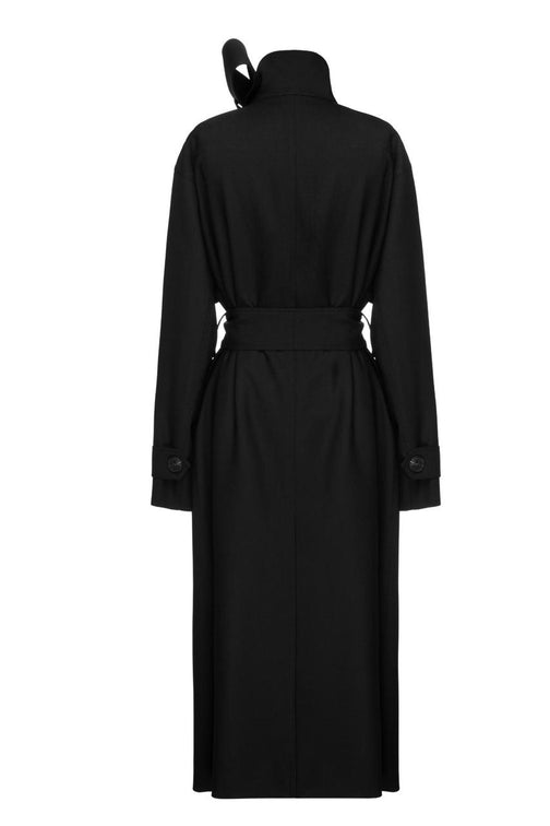 Helena black trench coat