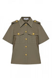 Military shirt in olive green