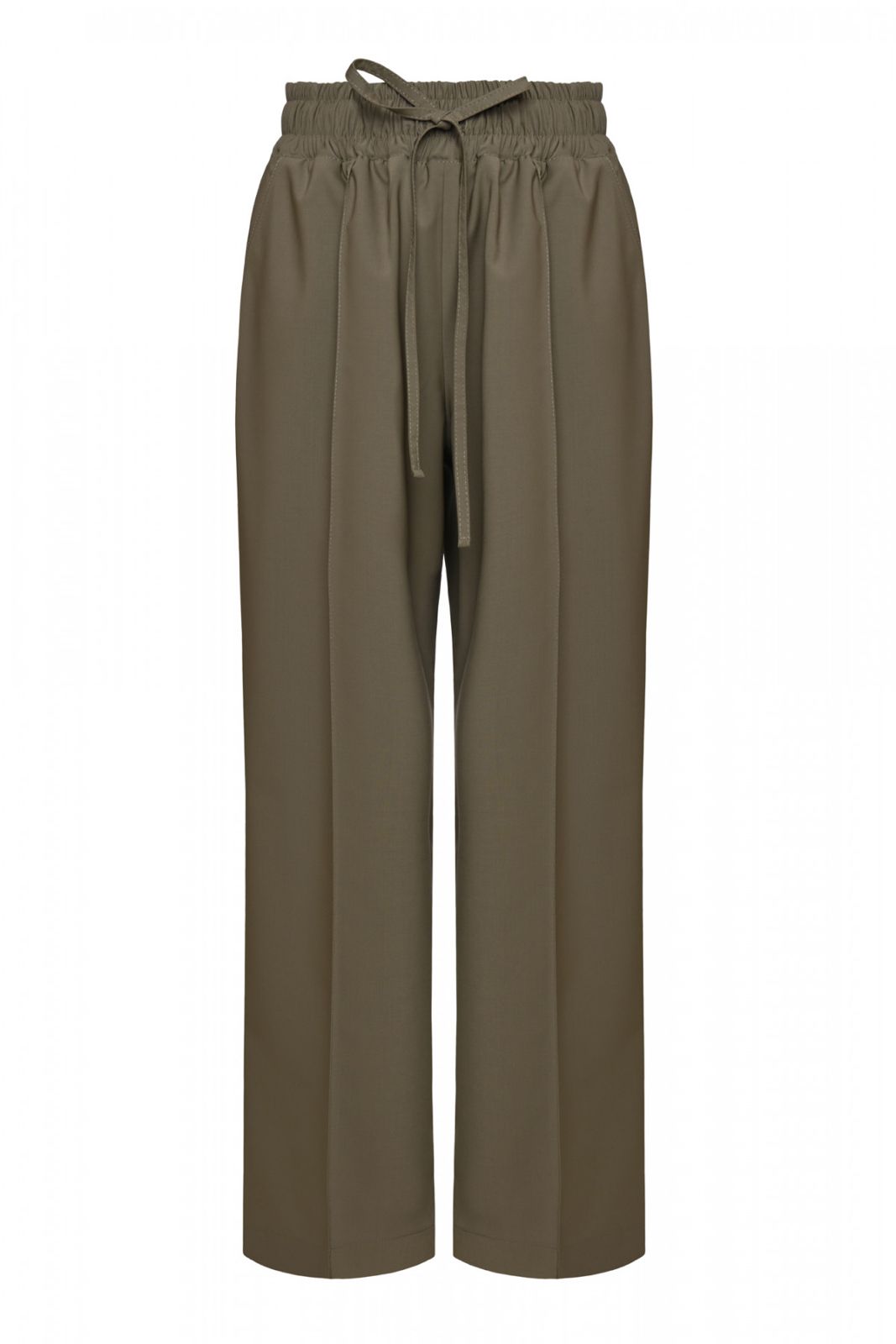 STRAIGHT LEG PANTS olive green